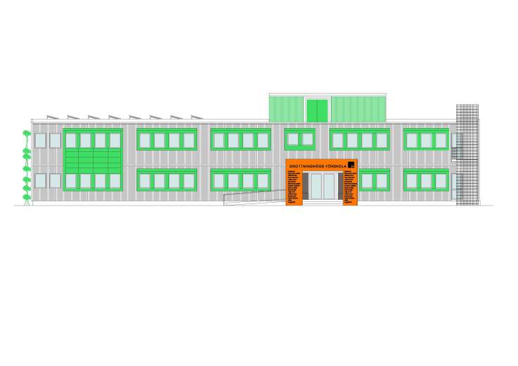 Drottninghög fasad väster