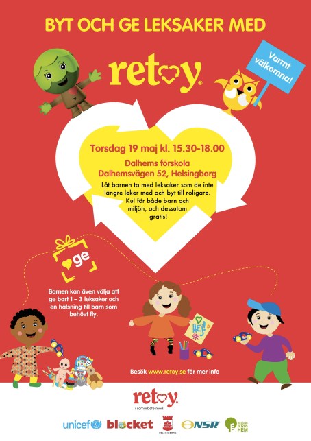 Affischbild byt och ge Helsingborg 19 maj Dalhem